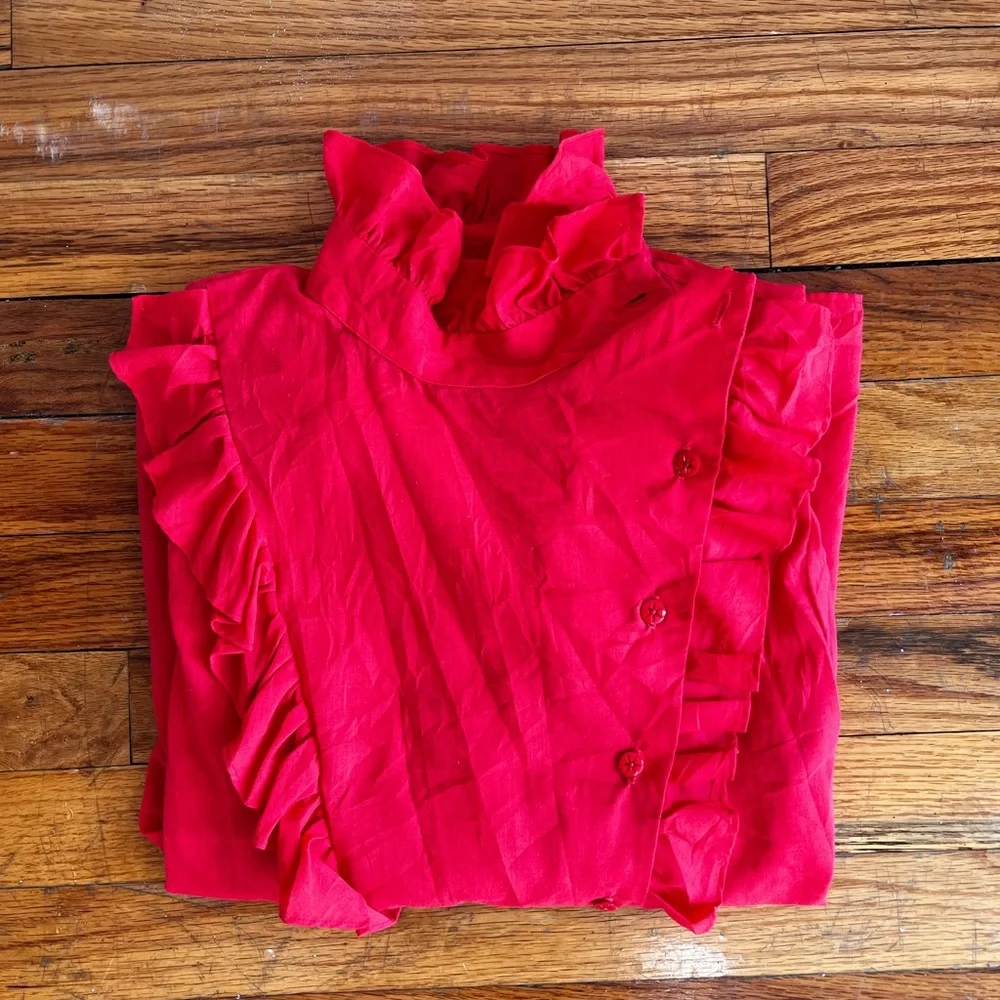 vintage red blouse - Picture 4 of 5
